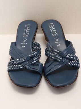 Italian Shoemakers Women's Sandals Made in Italy Size 10M Blue